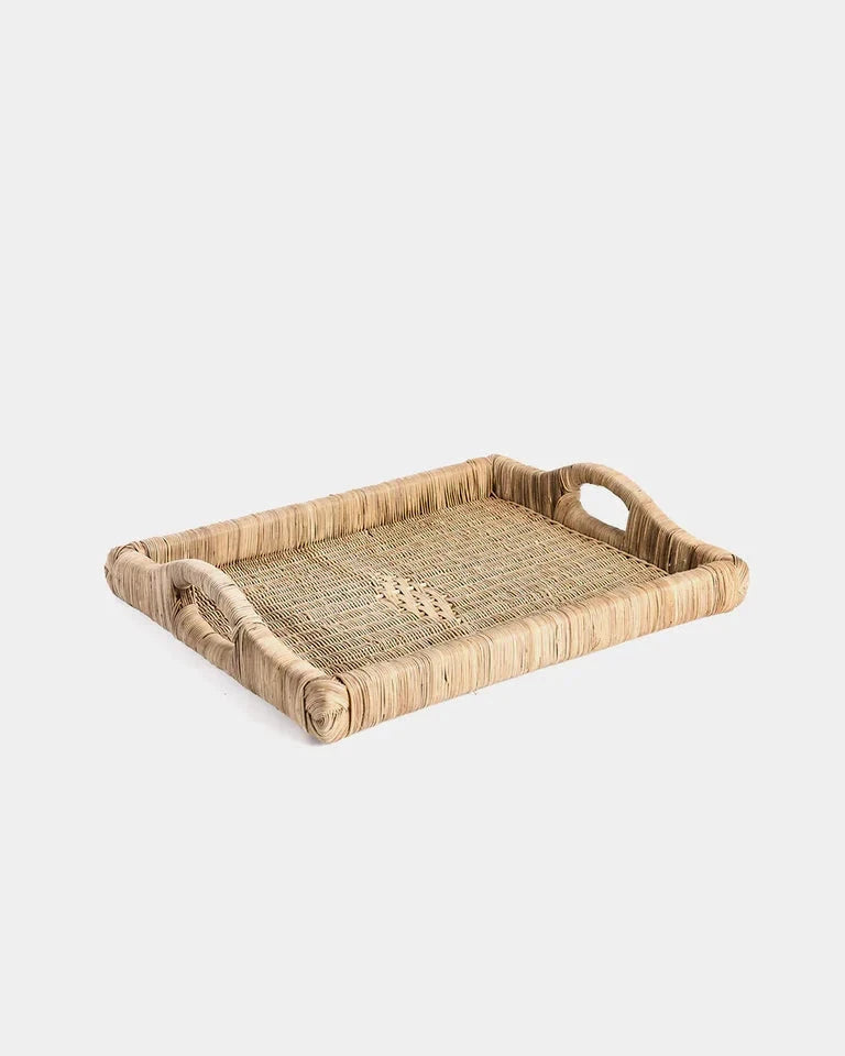 Malawi Cane Woven Serving Tray Sun Republic 