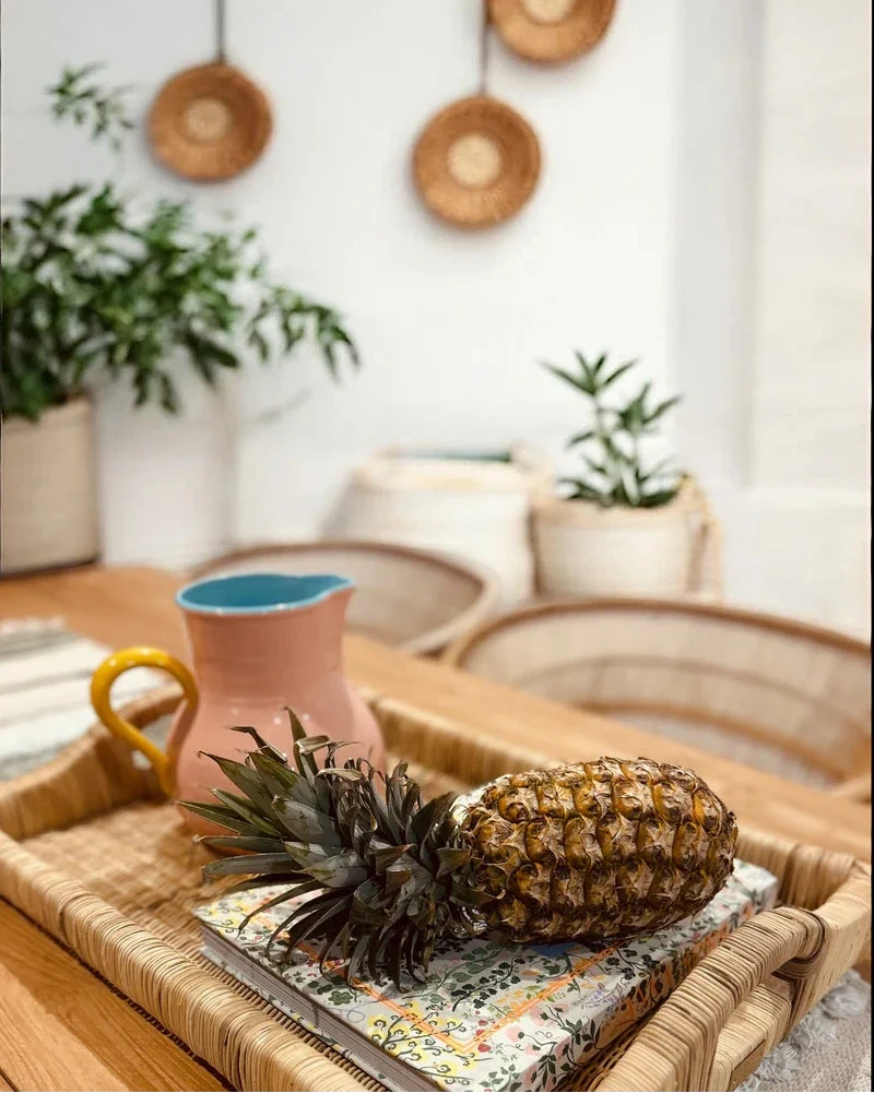 Malawi Cane Woven Serving Tray Sun Republic 