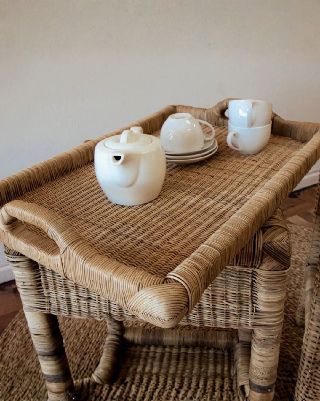 Malawi Cane Woven Serving Tray Sun Republic 