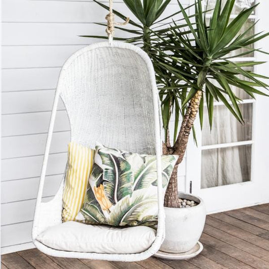 Malawi Woven Cane Hanging Chair Coastal Drift Malawi 