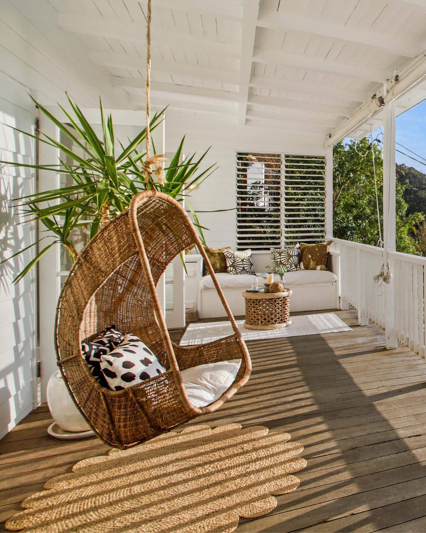 Malawi Woven Cane Hanging Pod Chair Coastal Drift Malawi 