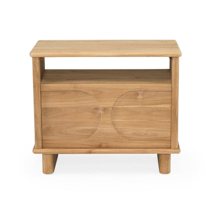 Mea Natural Teak Bedside Table Sun Republic 