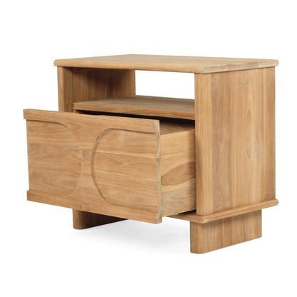 Mea Natural Teak Bedside Table Sun Republic 