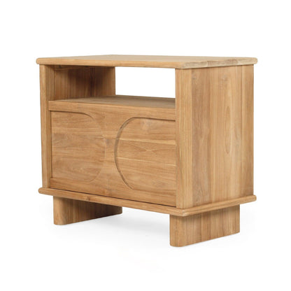 Mea Natural Teak Bedside Table Sun Republic 