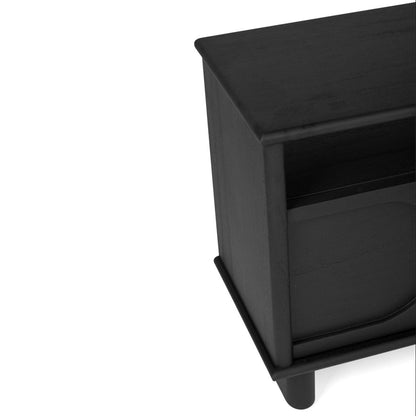 Mea Teak Bedside Table Black Sun Republic 