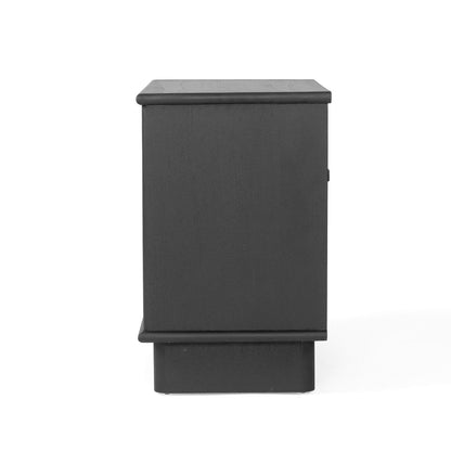 Mea Teak Bedside Table Black Sun Republic 