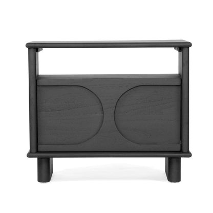 Mea Teak Bedside Table Black Sun Republic 