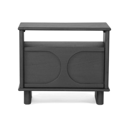 Mea Teak Bedside Table Black Sun Republic 