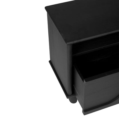 Mea Teak Bedside Table Black Sun Republic 