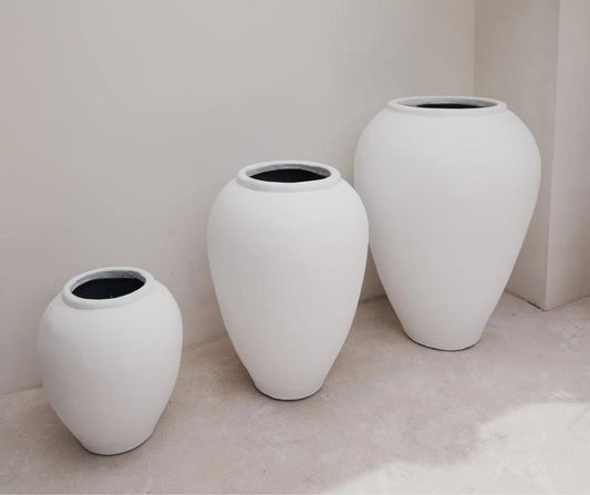 Milos Handcrafted Organic Floor Vessel Blacksalt 