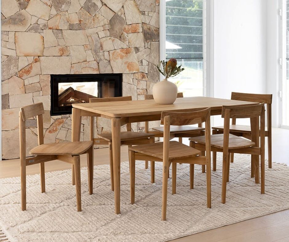 Modern Teak Dining Table - Mornington Sun Republic 