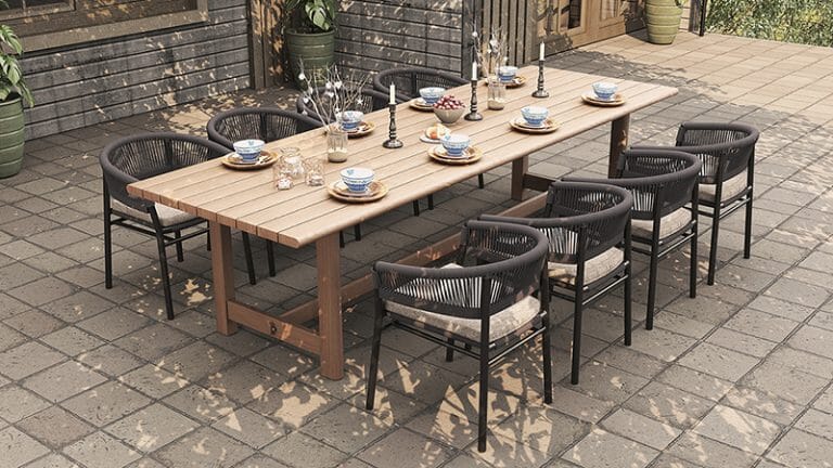 Monaco Teak Dining Table Outdoor Abide 