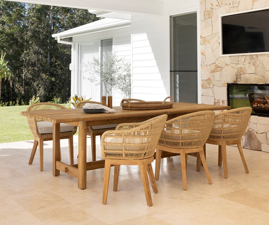 Monaco Teak Dining Table Outdoor Abide 