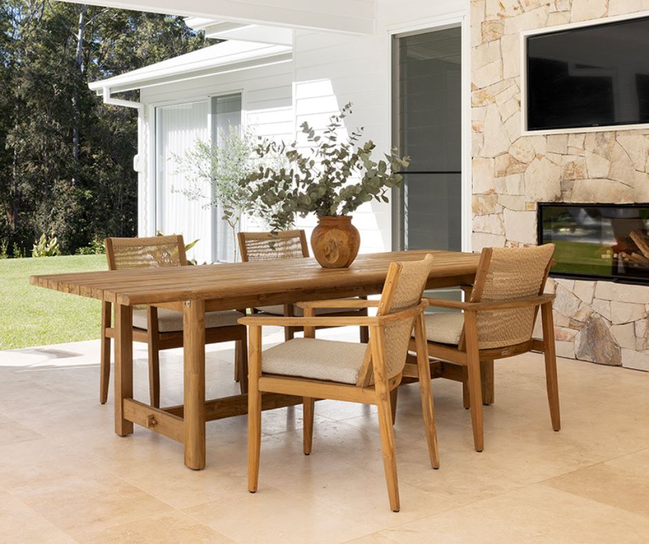 Monaco Teak Dining Table Outdoor Abide 