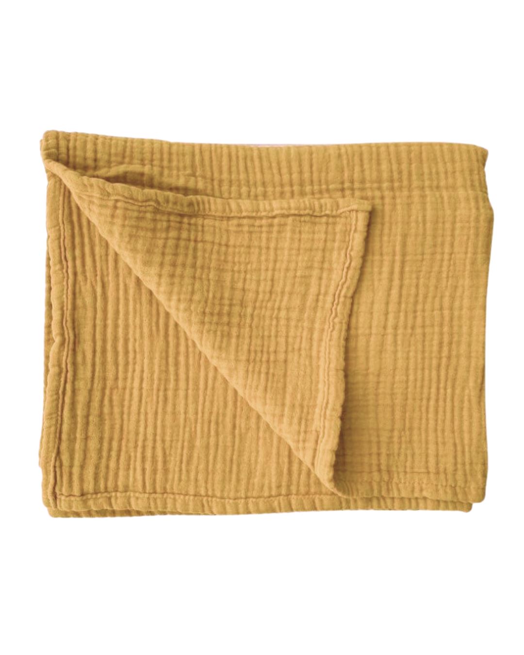 Mustard Lila Super Soft Cotton Nursery Blanket Sun Republic 