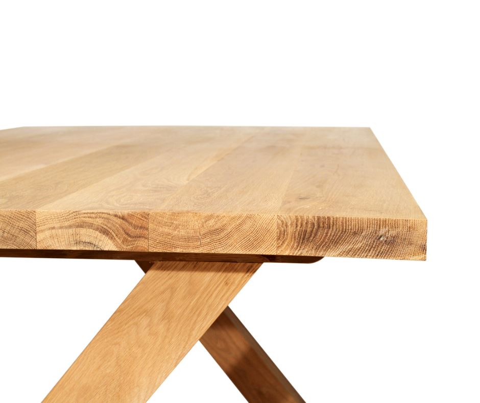 Natural American Oak Dining Table - Esperance Sun Republic 