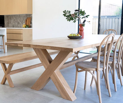 Natural American Oak Dining Table - Esperance Sun Republic 