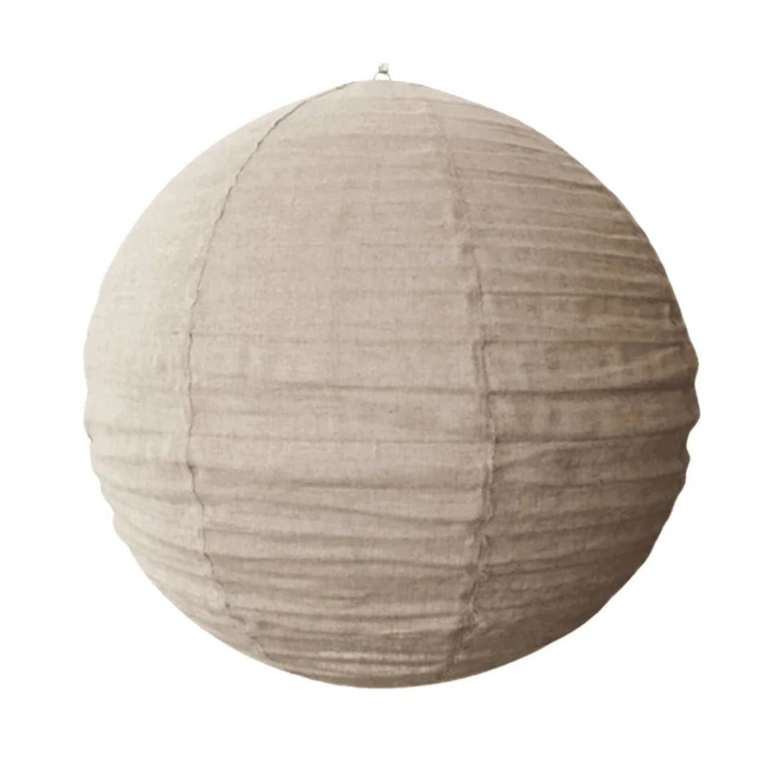 Natural Linen Round Lantern Pendant Light Shade 