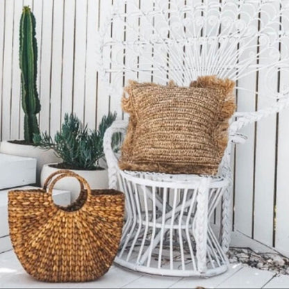 Natural Raffia Cushion - Euro 60cm Sun Republic 