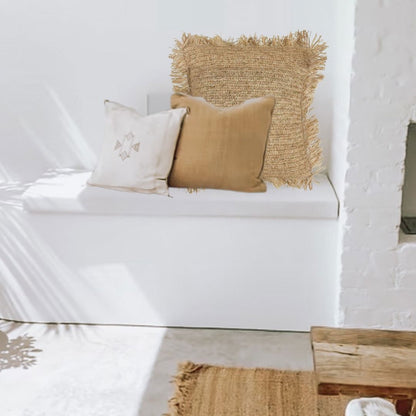 Natural Raffia Cushion - Euro 60cm Sun Republic 