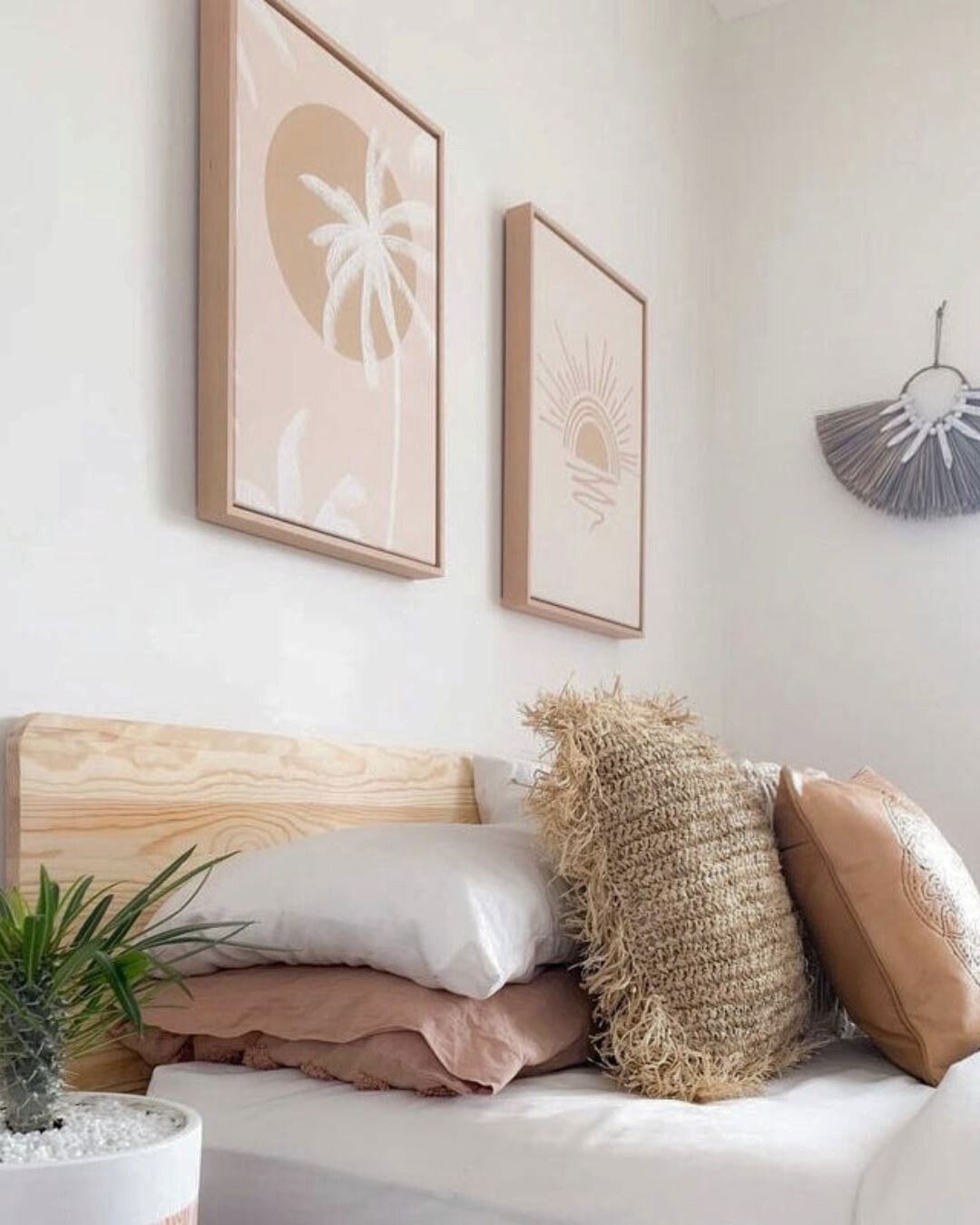 Natural Raffia Cushion - Euro 60cm Sun Republic 