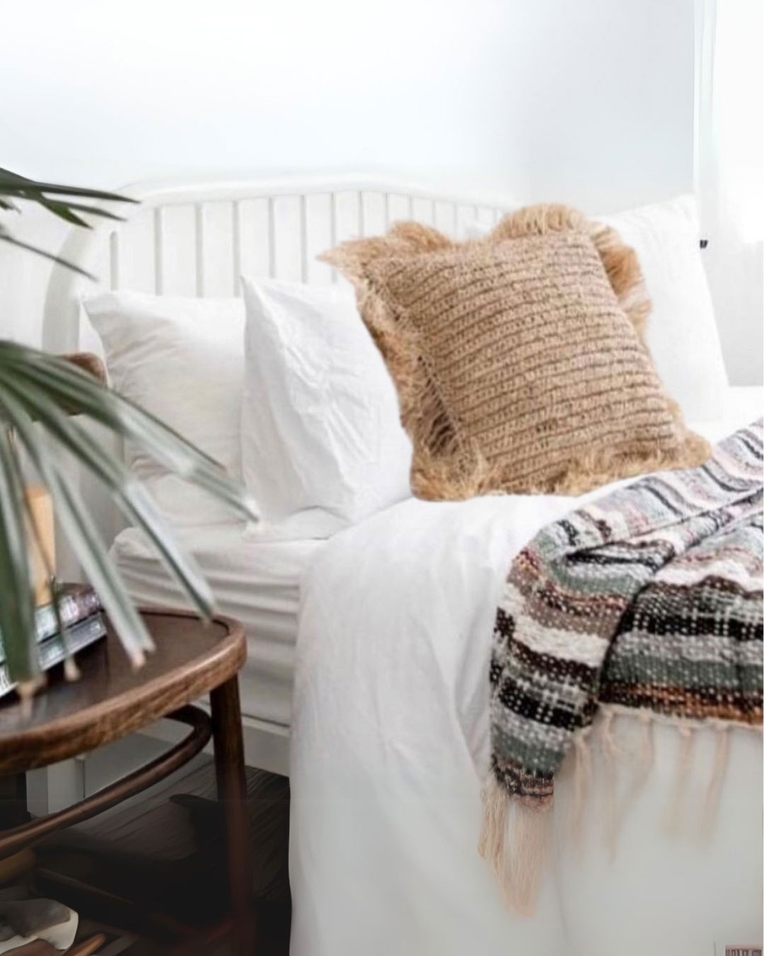 Natural Raffia Cushion - Euro 60cm Sun Republic 