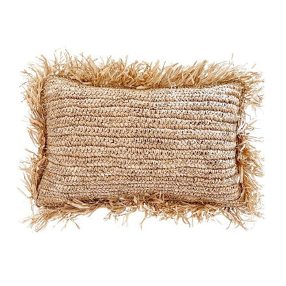 Natural Raffia Lumbar Cushion - Rectangle With Insert Sun Republic 