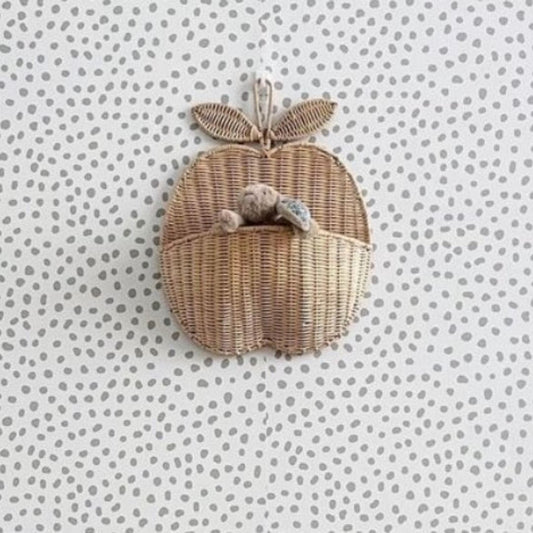 Natural Rattan Apple Wall Basket Sun Republic 