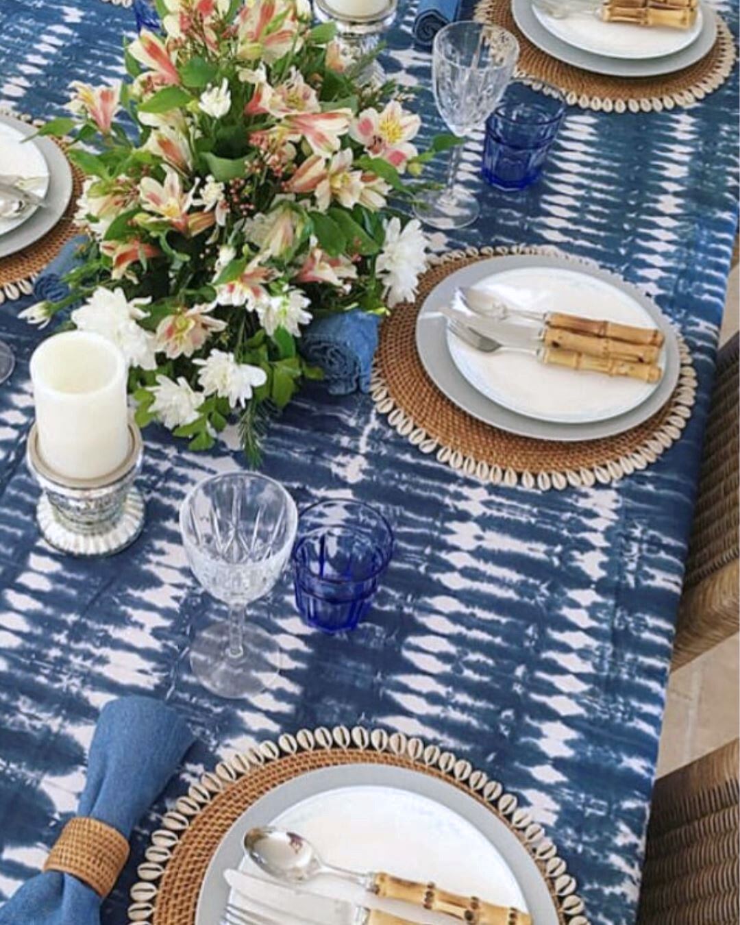 Natural Rattan & Cowrie Shell Placemat Sun Republic 