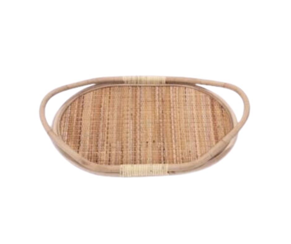 Natural Rattan Oval Tray - Nyra Sun Republic 