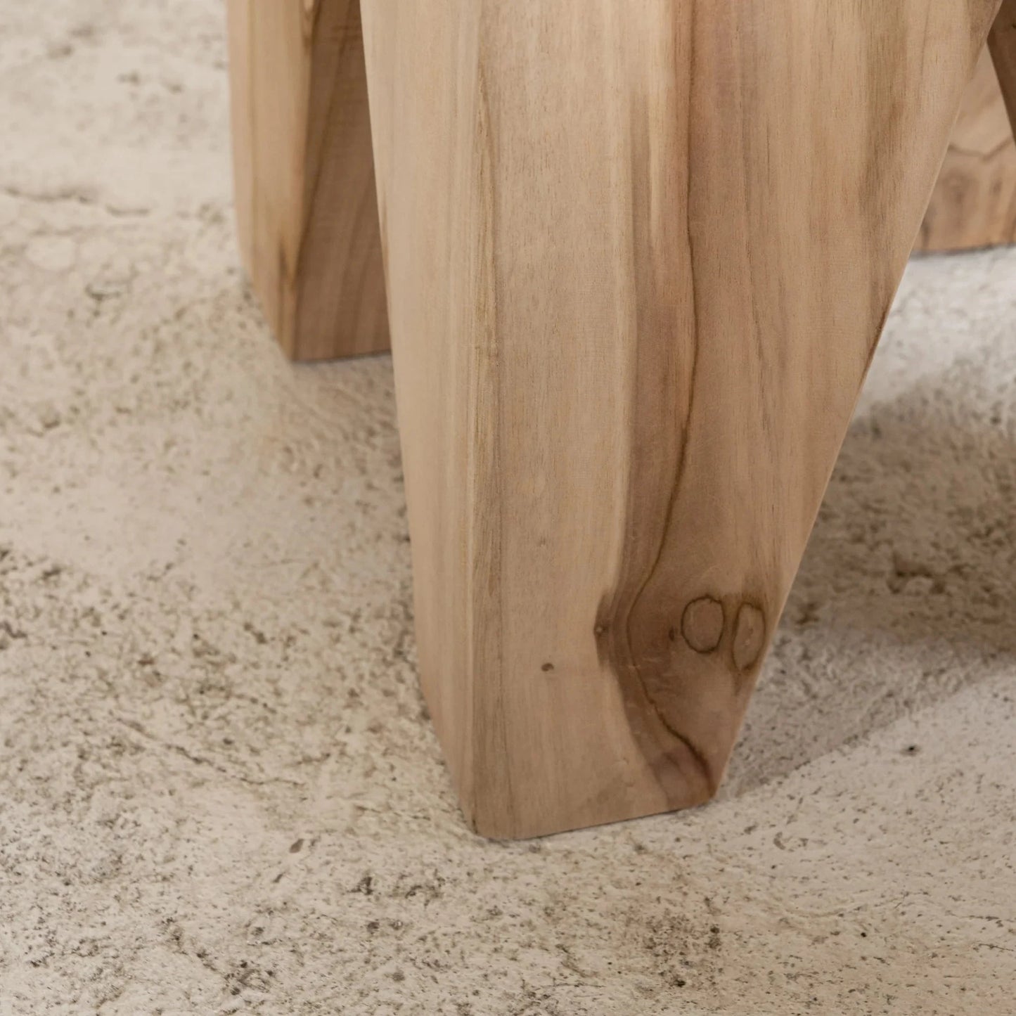 Natural Solid Teak Timber Rafi Peg Stool / Side Table 