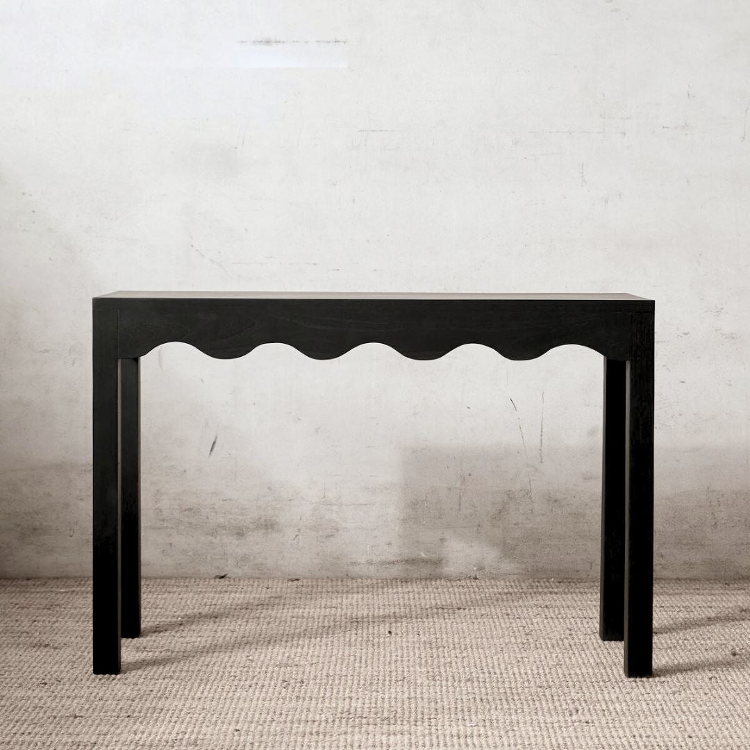 Natural Teak Console Black - Audrey McMullin & Co 