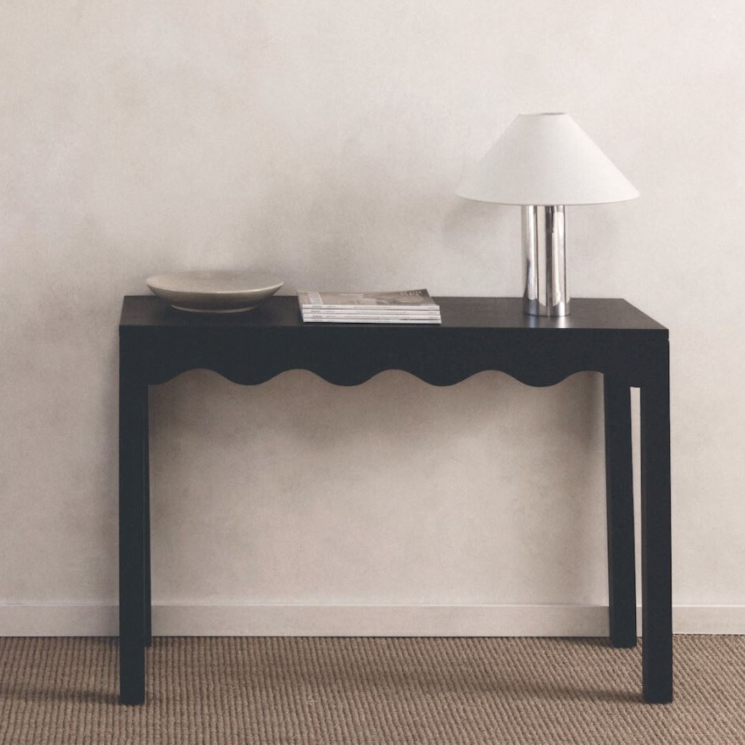 Natural Teak Console Black - Audrey McMullin & Co 