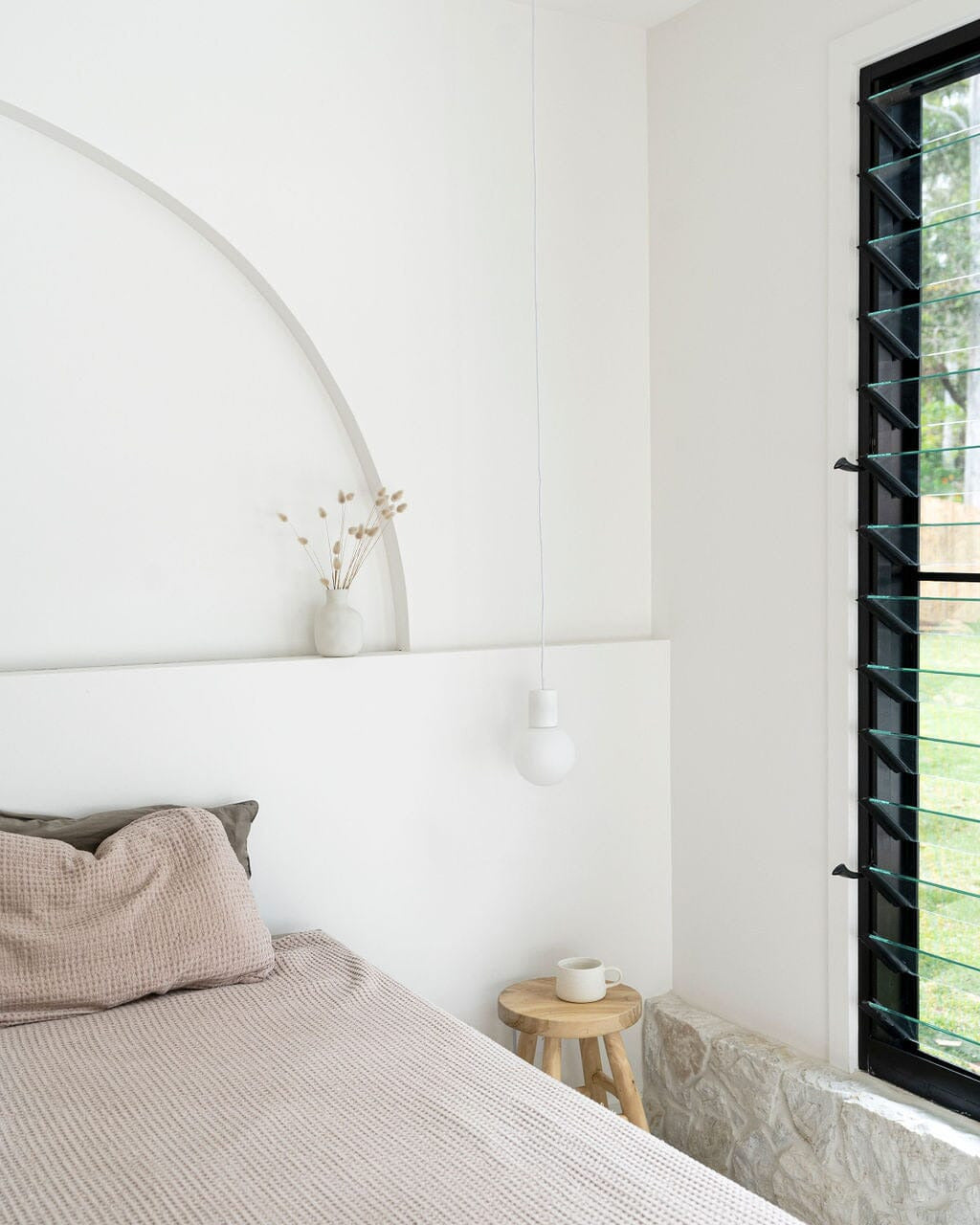 Natural Teak Round Short Stool 