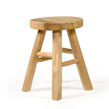 Natural Teak Round Short Stool Sun Republic
