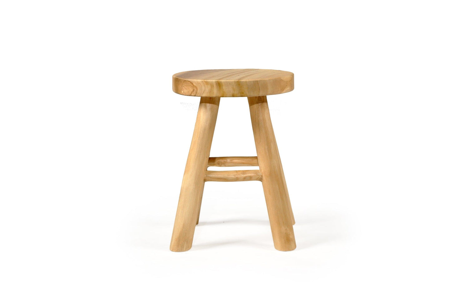 Natural Teak Round Short Stool Abide 