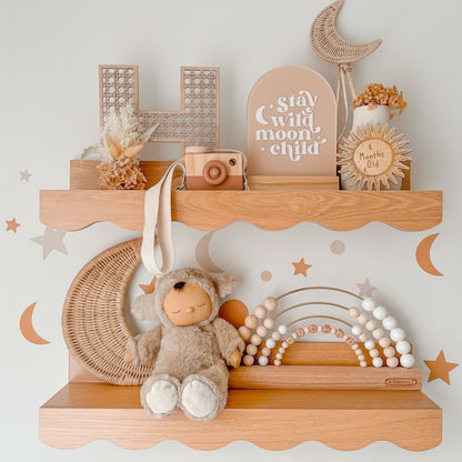 Natural Woven Rattan Moon Nursery Wall Hanging Sun Republic 