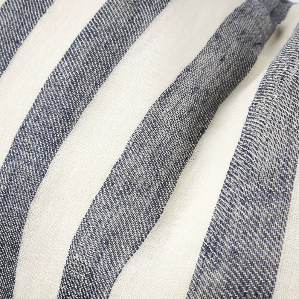Navy/White Classic Stripe Cushion With Feather Insert - 2 Sizes Sun Republic 