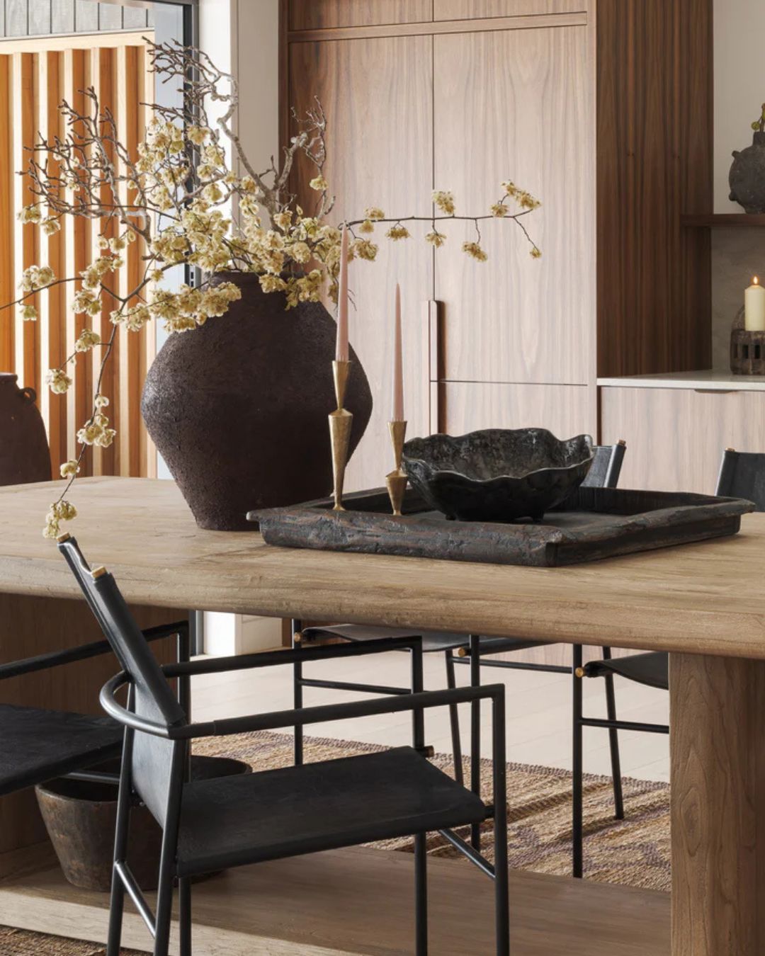 Oliver Black Leather Dining Chair - Industrial Steel Frame with Armrests Indigo Love 