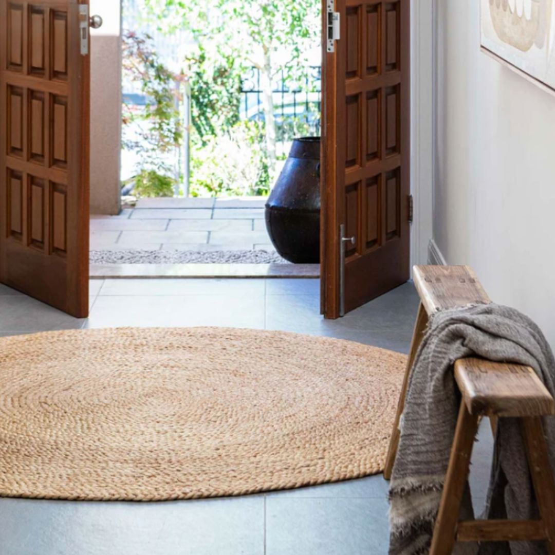 Organic Jute Round Rug | Natural 