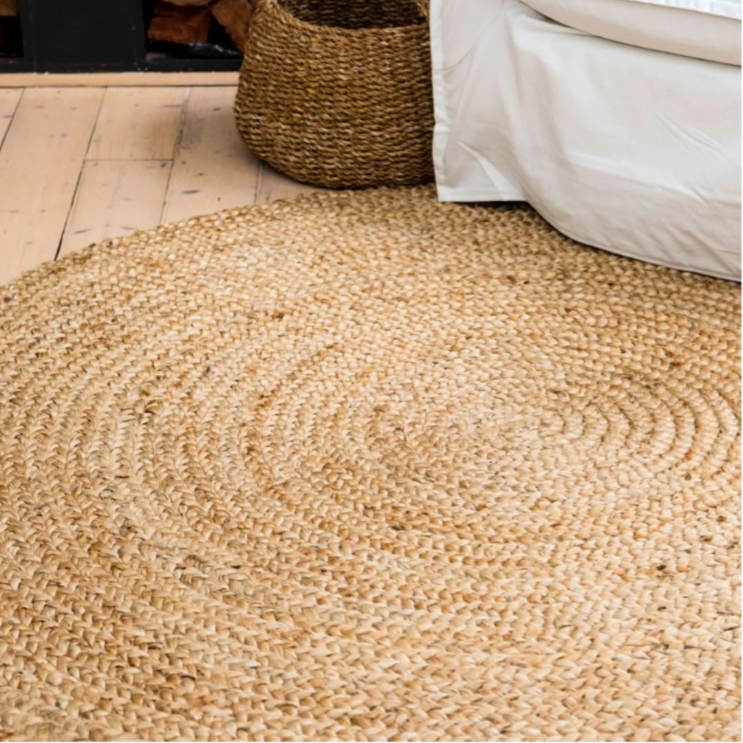 Organic Jute Round Rug | Natural 