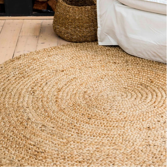 Organic Jute Round Rug | Natural 