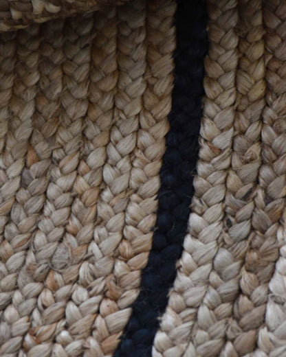 Organic Jute Round Rug | Natural & Heritage Black Zebra Home 