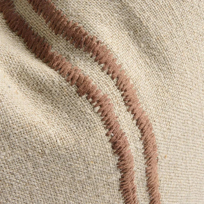Orion Linen Cushion - Natural/Chocolate with Feather Insert | Square & Lumbar Sun Republic 