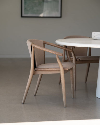 Oskar Dining Chair – Caramel Ash & Light Khaki Sun Republic 