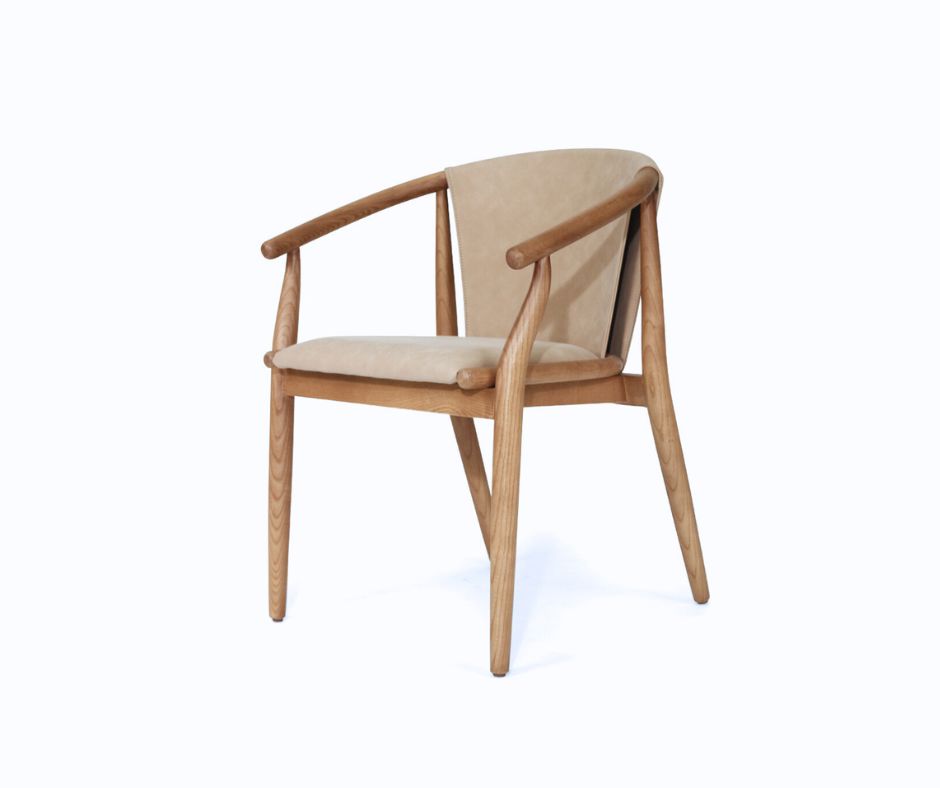 Oskar Dining Chair – Caramel Ash & Light Khaki Sun Republic 