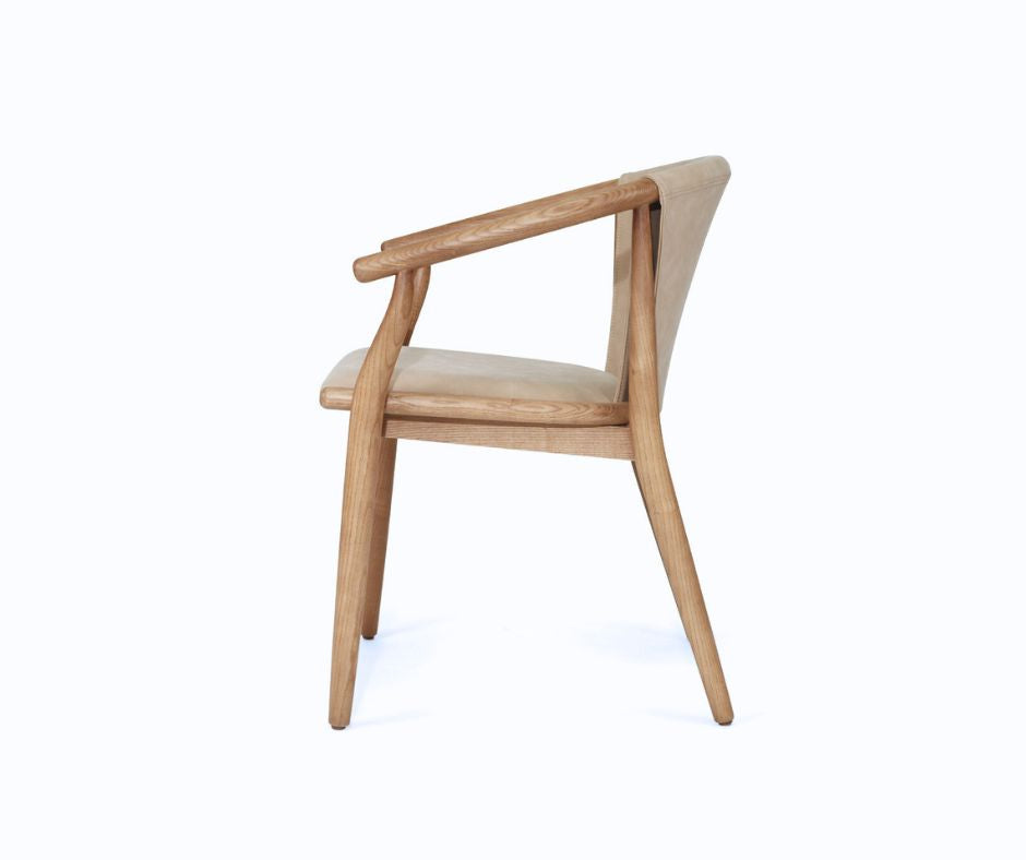 Oskar Dining Chair – Caramel Ash & Light Khaki Sun Republic 