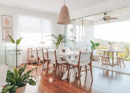 Otis Dining Chair Leather & Teak - White Sun Republic 
