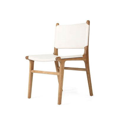 Otis Dining Chair Leather & Teak - White Sun Republic 