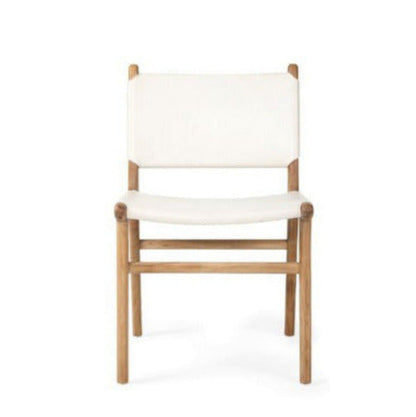 Otis Dining Chair Leather & Teak - White Sun Republic 